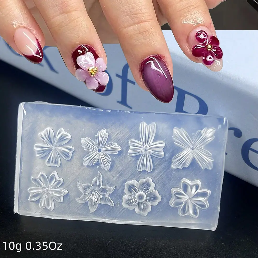 Molde de Silicona para Uñas Flores Lirio 1