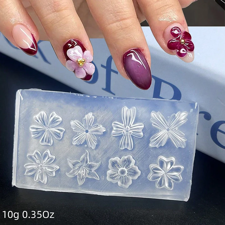 Molde de Silicona para Uñas Flores Lirio 1