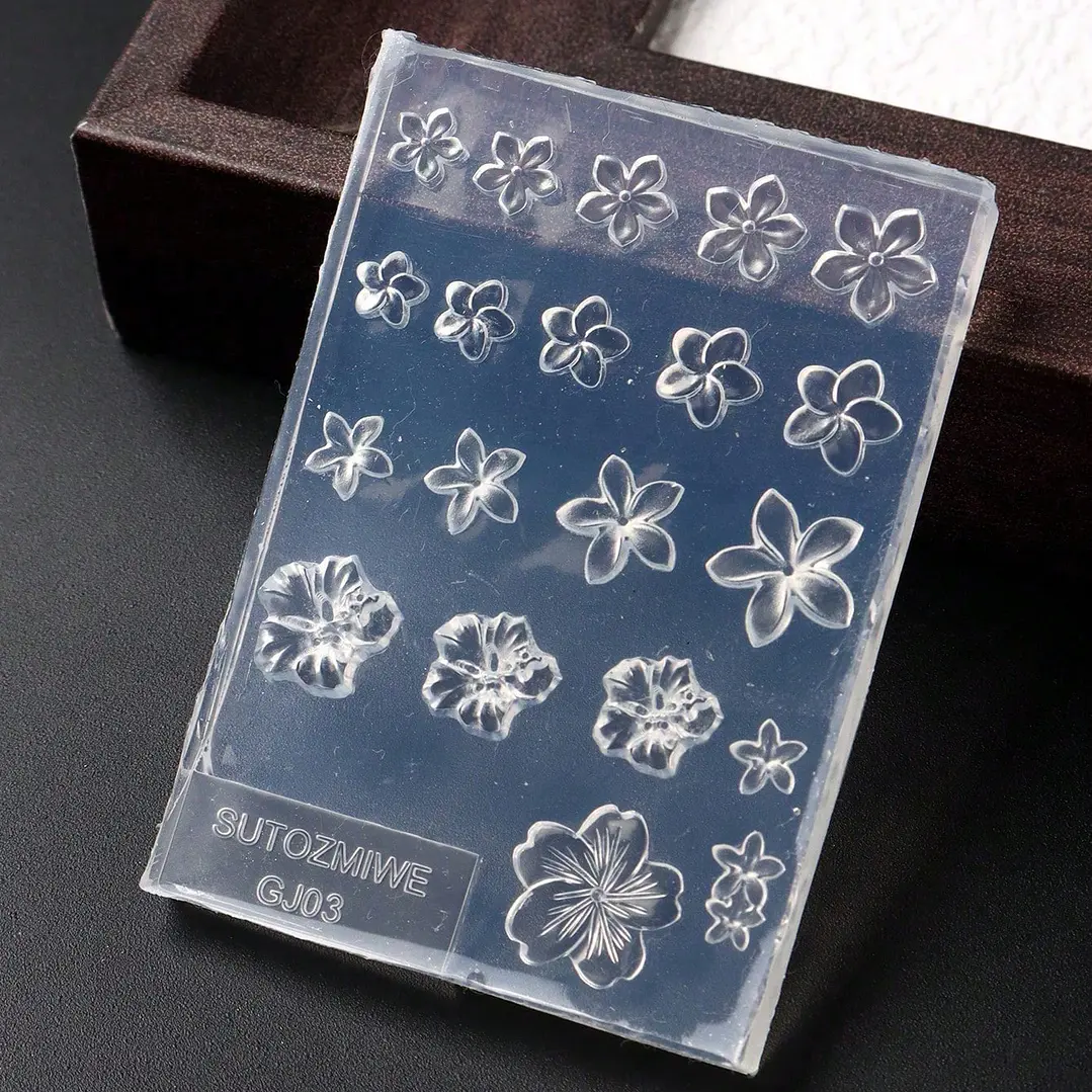 Molde de Silicona para Uñas Flores 3D 1