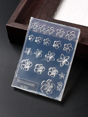 Molde de Silicona para Uñas Flores 3D