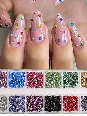 Strass para Uñas 12 Divisiones Mix