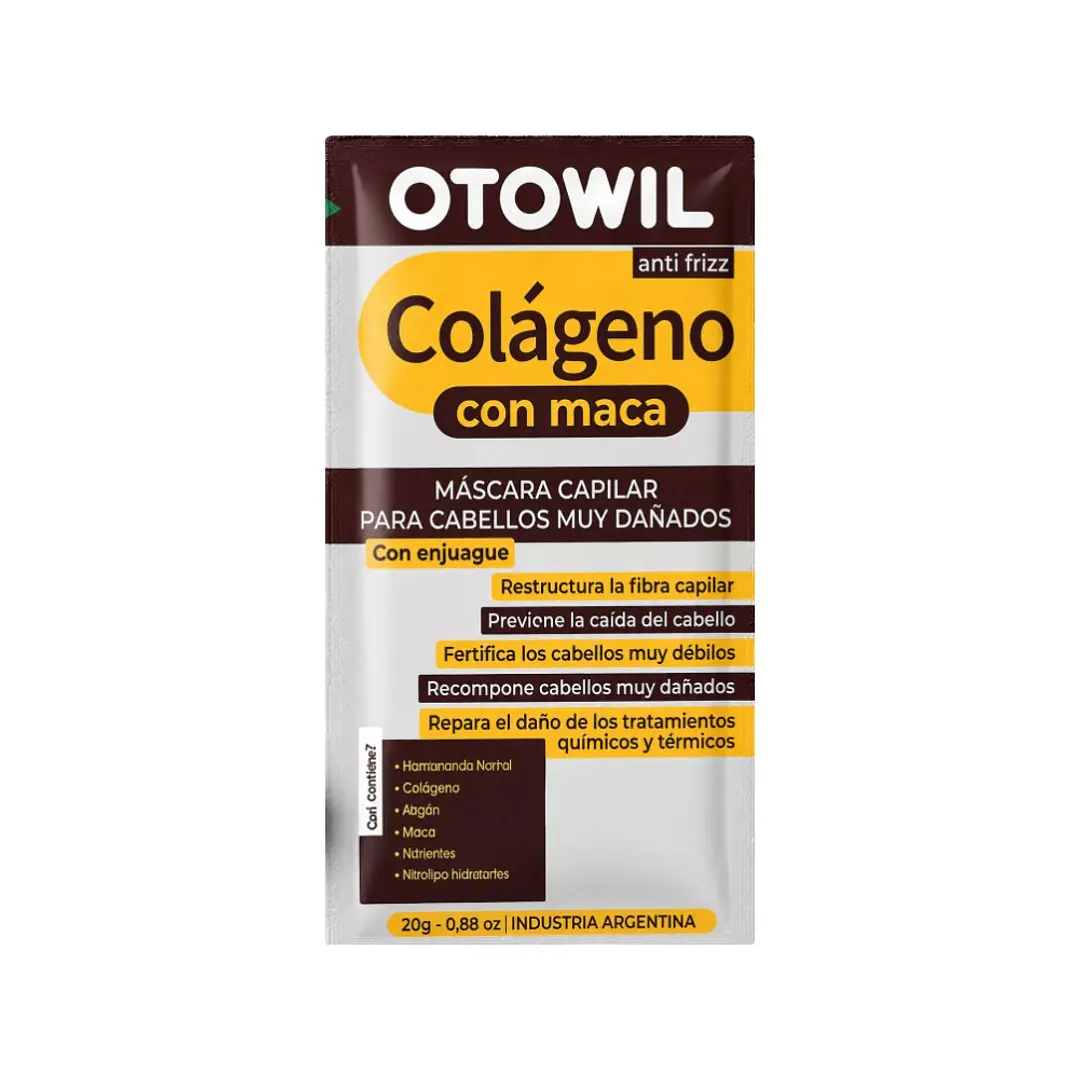 Máscara Capilar Otowil Collagen con Maca — Reparación para Cabello Dañado 1