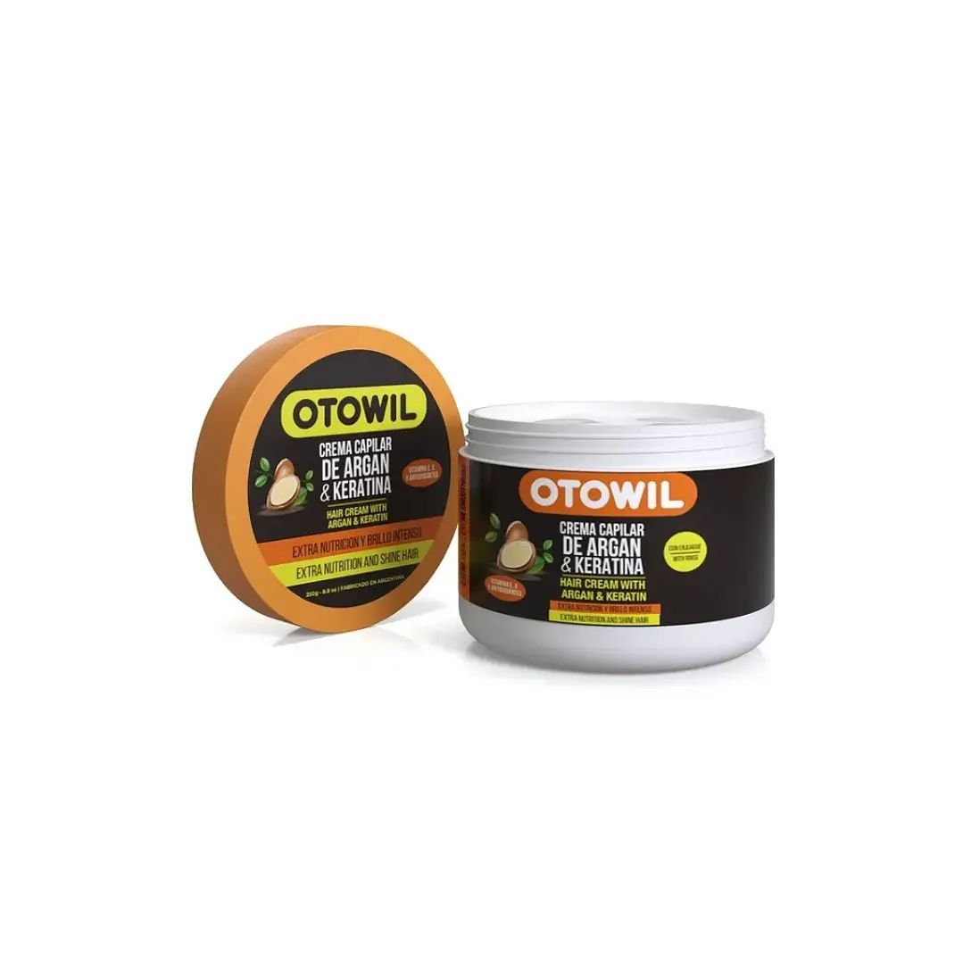 Crema Capilar Otowil Argán y Keratina — Hidratación y Brillo 250 g 1