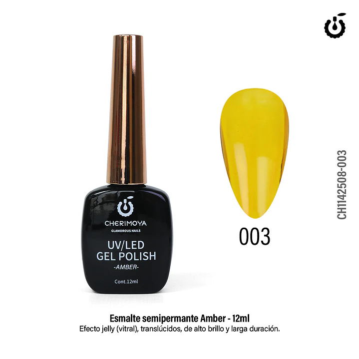 Esmalte Semipermanente Cherimoya 12 ml Nude y Amber 5