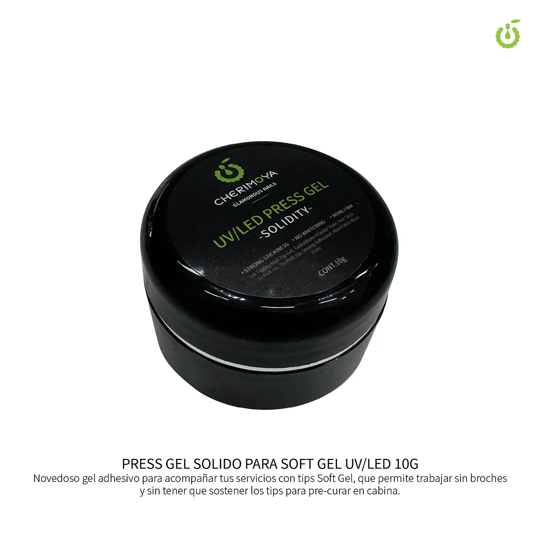 Press Gel Sólido Cherimoya UV/LED para Soft Gel 1
