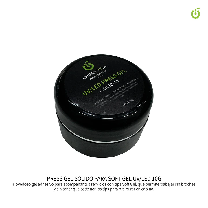 Press Gel Sólido Cherimoya UV/LED para Soft Gel 1