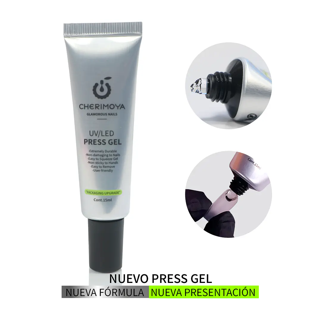 Press Gel Sólido Cherimoya UV/LED para Soft Gel 2