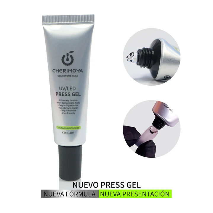 Press Gel Sólido Cherimoya UV/LED para Soft Gel 2