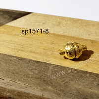 Broche imán dorado, 12 x 7 mm, por unidad
