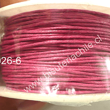 Hilos, Hilo de algodón fucsia, 1 mm, carrete de 40 yardas