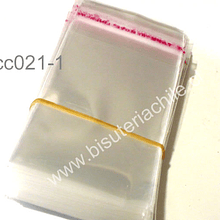 Bolsa con cierre adhesivo, 6 x 8 cm, set de 200 unidades aprox