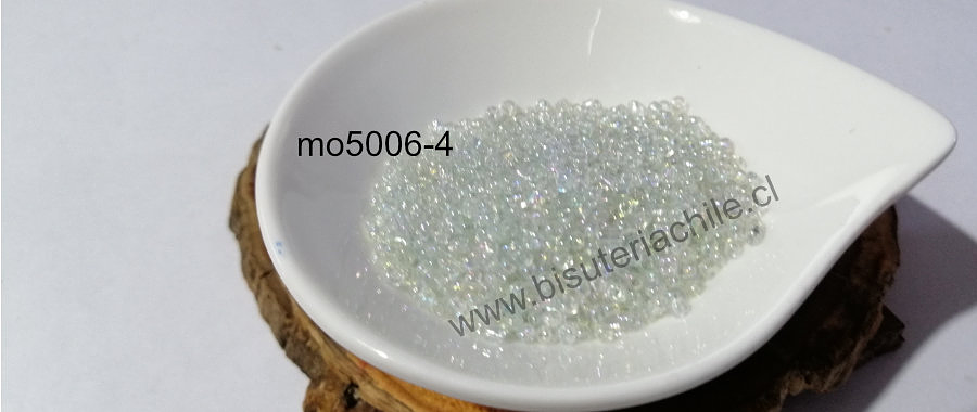 Mostacilla cristal  , 11/0 (2.1 mm), set de 50 grs.