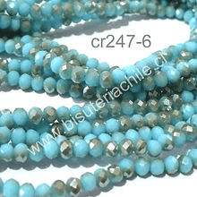 cristal color jade con tonalidades doradas 4 mm, tira de 148 cristales aprox.