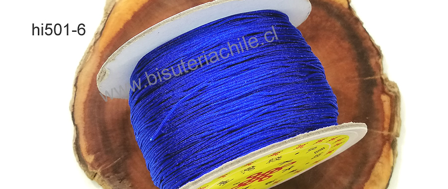 Hilos, Hilo chino color azul, 0,5 mm de ancho, rollo de 150 metros