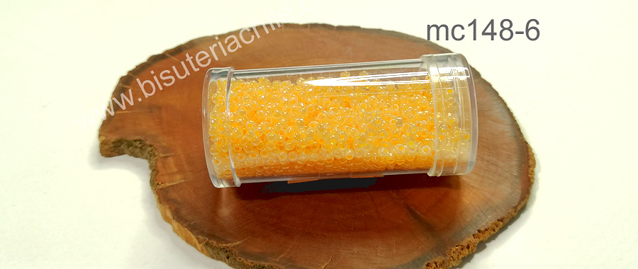 Mostacilla calibrada,naranja clara , 20 grs    (CAJA8)