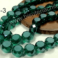 Cristal tornasol tono verde, 12 mm x 8 mm de ancho, set de 10 unidades