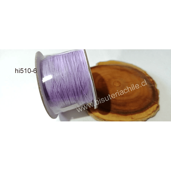 Hilos, Hilo chino macrame color lila, 0,5 mm de ancho, rollo de 150 metros
