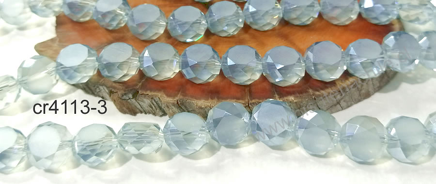 Cristal especial tornasol gris, 12 mm x 8 mm de ancho, set de 10 unidades
