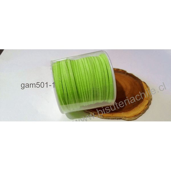 Gamuza 2.7 mm verde manzana rollo de 30 metros
