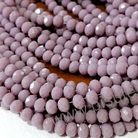 Cristal chino facetado lila de 6 mm de diámetro por 5 mm de ancho tira de 98 unidades aprox