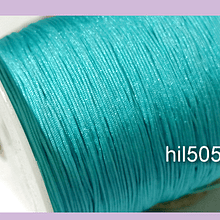 Hilos, Hilo chino macrame color turquesa, 0,5 mm de ancho, rollo de 150 metros
