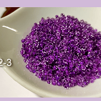 Mostacilla color lila cristal de 11/0 set de 50 grs.