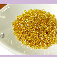 Mostacilla color dorado cristal de 11/0 set de 50 grs