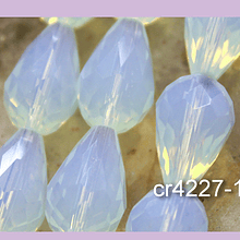 Cristal en forma de gota, color piedra luna, 15 mm por 12 mm, 10 cristales