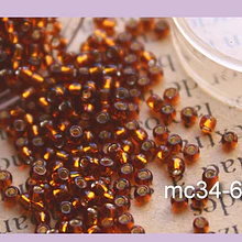 Mostacilla calibrada miyuki color café, 20 grs.