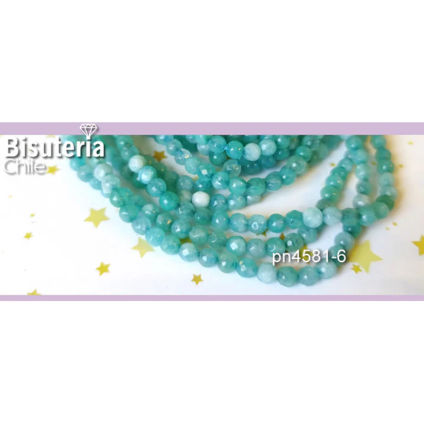 Agatas, agata de 4 mm, en tonosjade tira de 90 piedras aprox