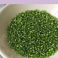 Mostacilla color verde claro cristal de set de 50 grs. 11/0