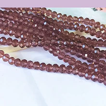 Cristal color ciruela 4 mm, tira de 125 cristales aprox