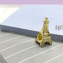 Separador baño de oro en forma de torre Eiffel, 20 x 9 mm, por unidad