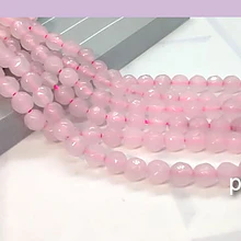 Cuarzo rosado facetado de 4 mm, tira de 85 piedras aprox