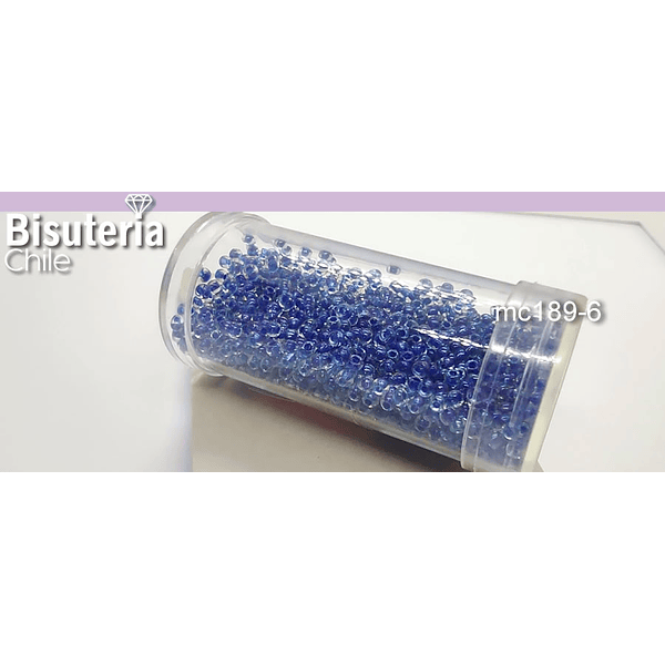 Mostacilla calibrada, azulino cristal, 11/0, 20 grs