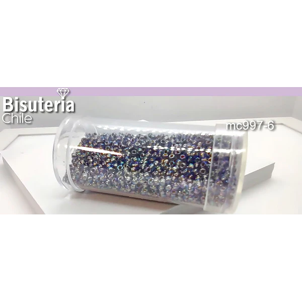Mostacilla calibrada, gris tornasol 11/0, 20 grs.