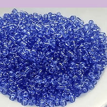 mostacilla azulino cristal de 11/0  set de 50 grs