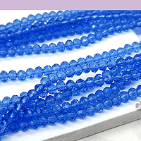 Cristal color azul 3 mm, tira de 148 cristales aprox