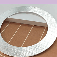 Circulo baño de plata con perforación superior, 50 mm, 7 mm de ancho, por unidad