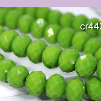 Cristal 10 x 8 mm, tonos verde, set de 20 unidades