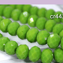 Cristal 10 x 8 mm, tonos verde, set de 20 unidades