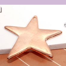 Estrella irregular de baño de cobre, 31 mm, por unidad