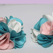 Borla de flores de 3 cm, base plana, set de 2 unidades