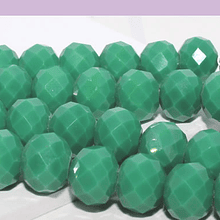 Cristal 10 x 8 mm, tonos verde, set de 20 unidades