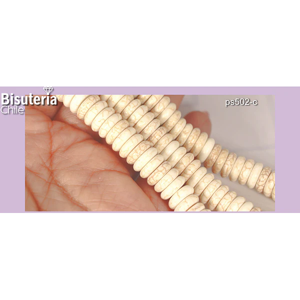 Turquesa rondell de 10 x 3 mm, tira de 115 piedras aprox