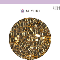 MIYUKI HALF TILA HTL0191 GOLD PLATED X 3 Grs
