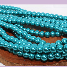 imitación perla 6 mm color calipso, tira de 142 perlas