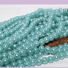 imitación perla 4 mm color celeste, tira de 198 perlas
