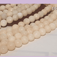 Agatas, Agata multicolor en tono crema, 8 mm tira de 46 piedras aprox