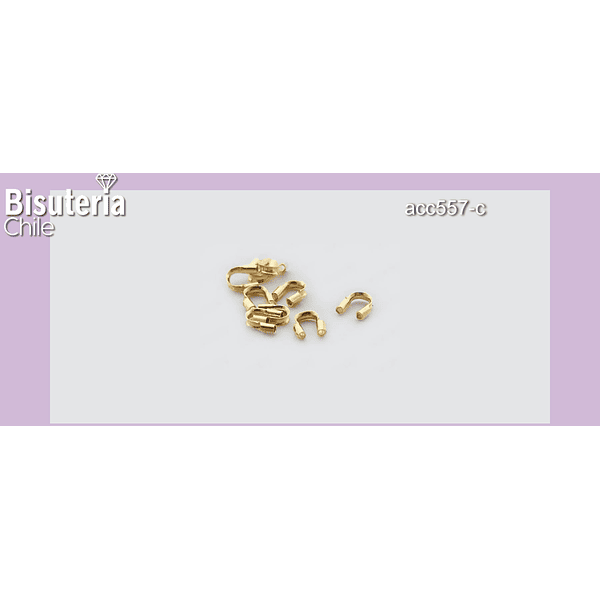 Guía del alambre baño de oro, 5 x 5 mm, set de 10 unidades
